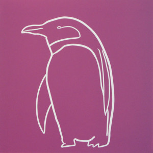 Penguin 4 - Linocut by Jane Bristowe