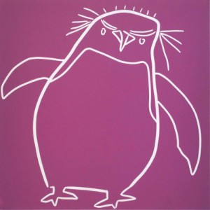 Penguin 5 - Linocut by Jane Bristowe