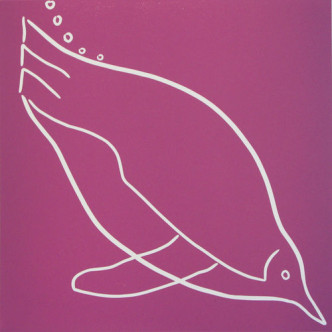 Penguin 8 - Linocut by Jane Bristowe