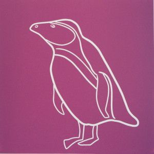 Penguin 9 - Linocut by Jane Bristowe