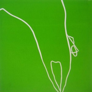 Horse Jumping - Linocut, green ink, by Jane Bristowe