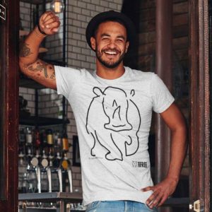 BornFree The Walking Rhino white T-Shirt by Jane Bristowe