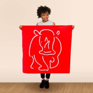 The Jane Bristowe Rhino Silk Square Scarf