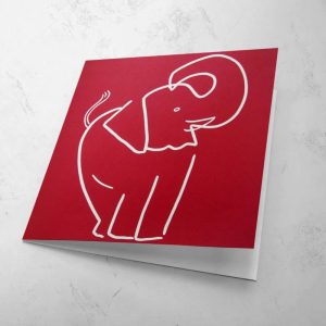 Dancing Elephant Greeting Card by Jane Bristowe